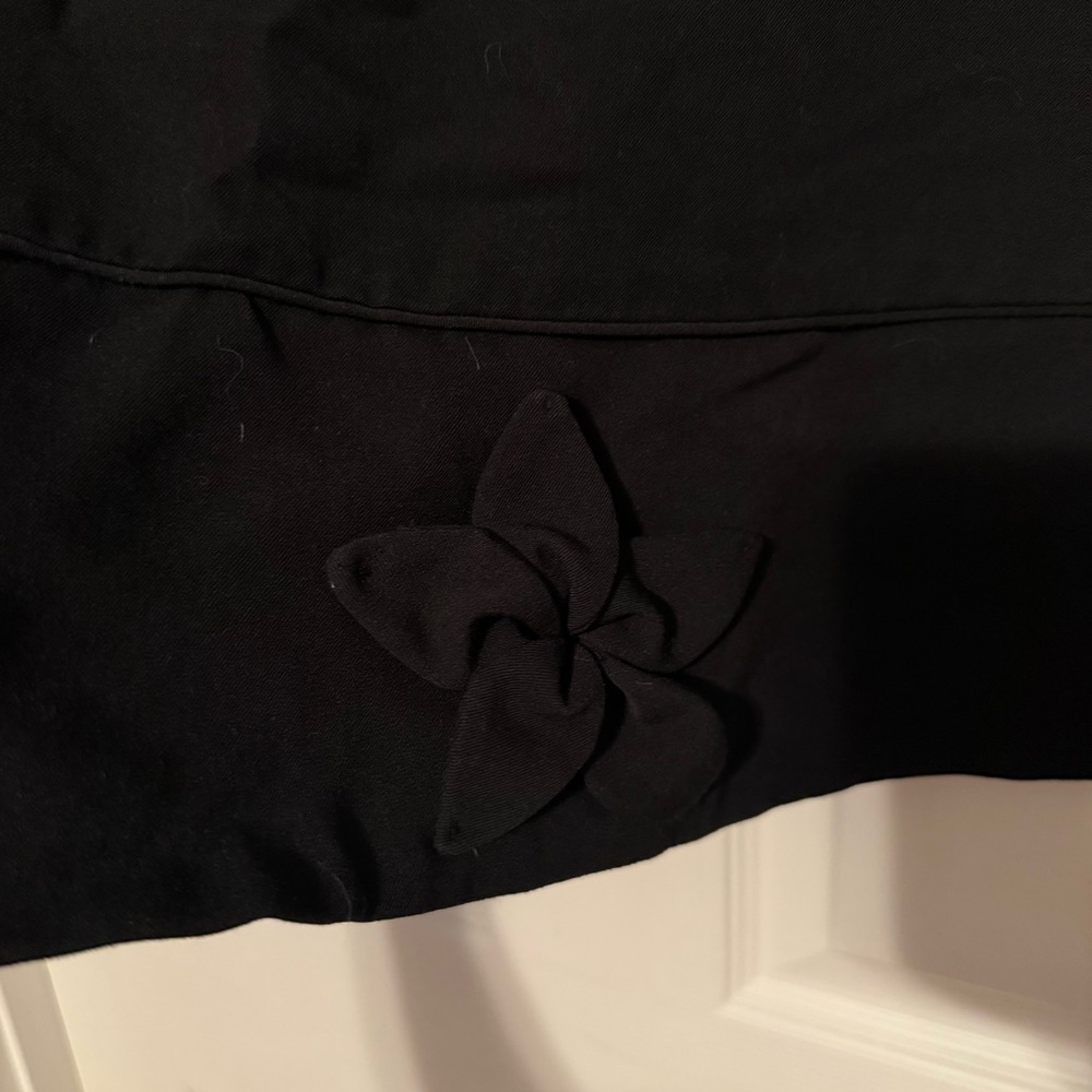 2/$15 Black A-line skirt with flowers at hem - Picture 12 of 13